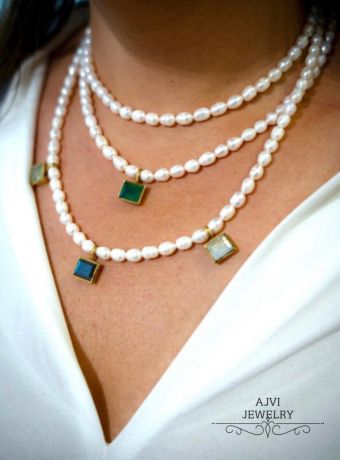 Dupla ogrlica od Akoya Bisera